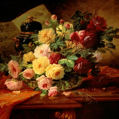 פרחים ושולחן